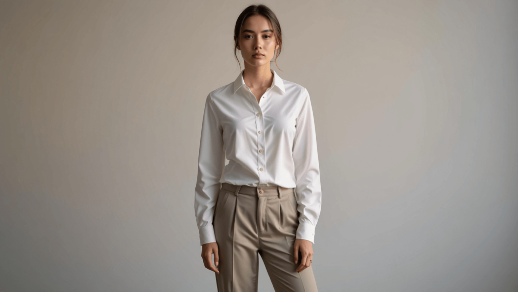 looks com camisa branca e calça alfaiataria