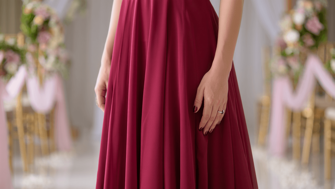 Unhas para Madrinha de Casamento com Vestido Marsala