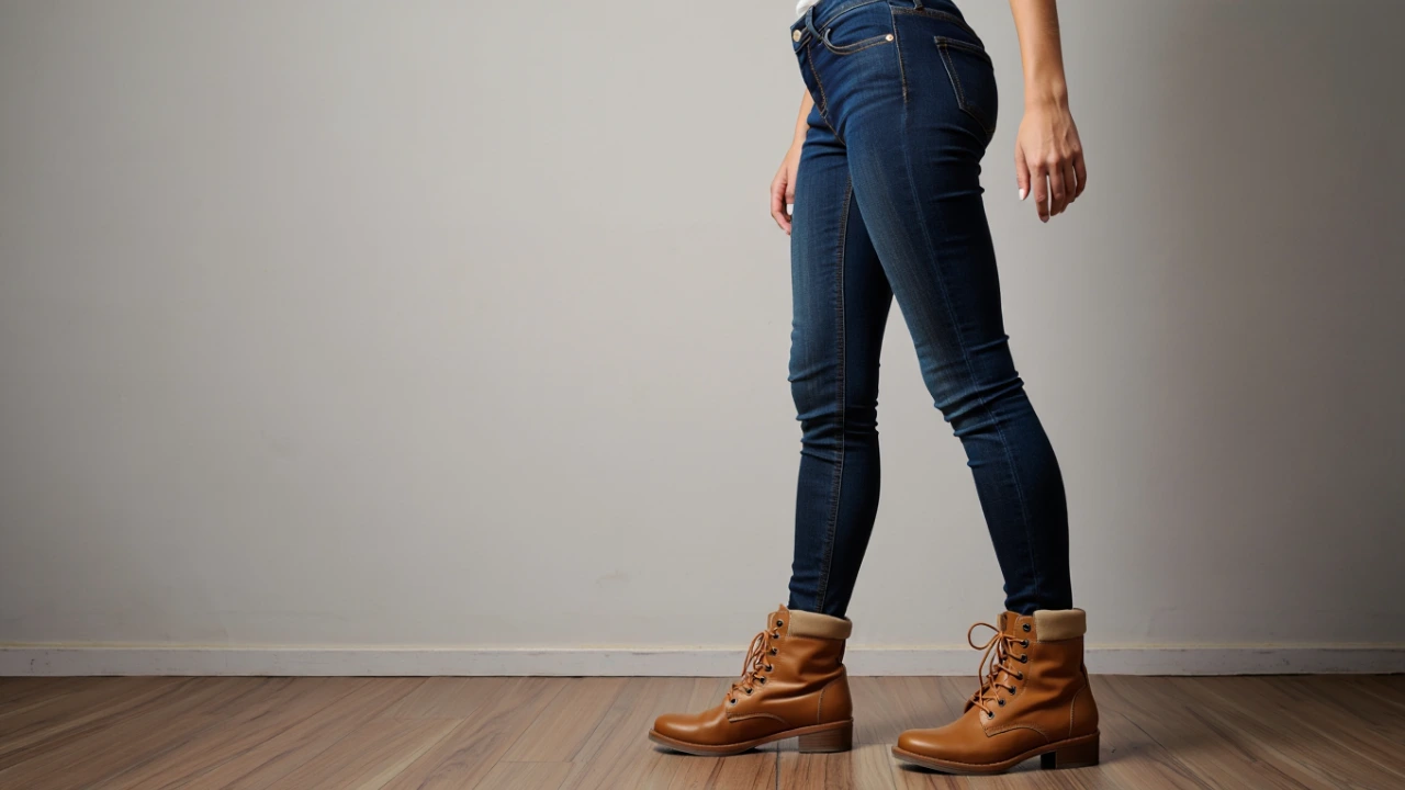 Look com bota marrom cano curto