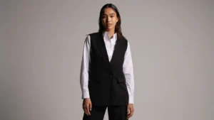 Look com Colete Alfaiataria Preto