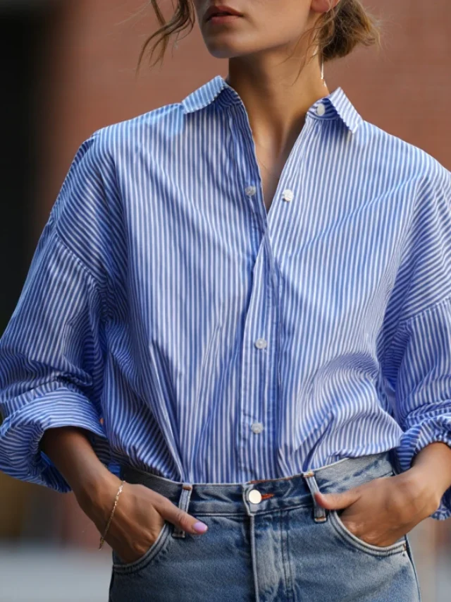 Looks com Camisa Listrada Azul